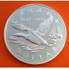 CANADA 1 DOLAR 1997 1987 LOONEY DOLLAR 10 Aniversario GANSO KM.296 MONEDA DE PLATA PROOF cápsula silver Dollar