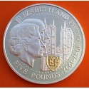 @ESCUDO en ORO@ GUERNSEY 5 LIBRAS 1997 BODAS DE ORO KM.71.A MONEDA DE PLATA PROOF Golden Wedding ELIZABETH & PHILIP