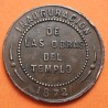 . @ESCASA@ ZARAGOZA 1872 MEDALLA DE COBRE INAUGURACIÓN DEL TEMPLO BASÍLICA DEL PILAR COMISIÓN DE FESTEJOS