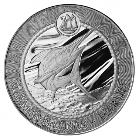 . 1 aaaaaacoin @5/SEP Envío@ CAYMAN 1 DOLAR 2025 PEZ AGUJA MONEDA DE PLATA OZ ONZA Islands Dollar MARLIN