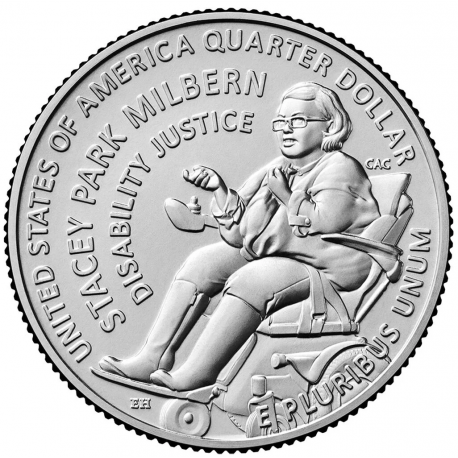 . 1 aaaaaaaaacoin @5/SEPT. Envío@ ESTADOS UNIDOS 25 CENTAVOS 2025 D STACEY PARK American Women Quarter 19ª MONEDA DE NICKEL