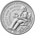 . 1 aaaaaaaaacoin @5/SEPT. Envío@ ESTADOS UNIDOS 25 CENTAVOS 2025 D STACEY PARK American Women Quarter 19ª MONEDA DE NICKEL
