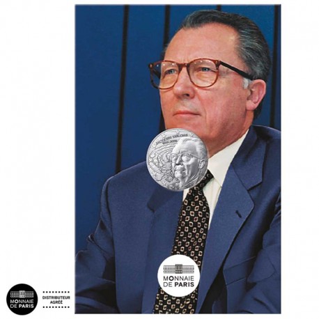. 1 aaaaaacoin FRANCIA 10 EUROS 2025 JACQUES DELORS Famoso político 10.000 MONEDAS DE PLATA Blister