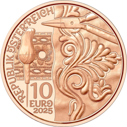 . 1 aaaaaacoin AUSTRIA 10 EUROS 2025 PANTALÓN DE CUERO Serie TRAJES TRADICIONALES 2ª MONEDA DE COBRE SC