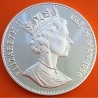 ISLA DE MAN 1 CORONA 1986 XIII MUNDIAL DE FUTBOL MEXICO 86 MAPAMUNDI KM.173B MONEDA DE PLATA PROOF Silver Crown Isle Of