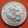 CUBA 1 PESO 1982 CÍTRICOS - ALIMENTOS PARA TODOS KM.94 MONEDA DE NICKEL SC- Caribe coin