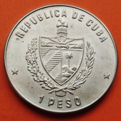 CUBA 1 PESO 1982 CÍTRICOS - ALIMENTOS PARA TODOS KM.94 MONEDA DE NICKEL SC- Caribe coin