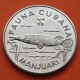 CUBA 1 PESO 1981 MANJUARI PEZ Serie FAUNA CUBANA KM.57 MONEDA DE NICKEL SC- Caribe coin