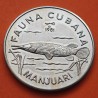 CUBA 1 PESO 1981 MANJUARI PEZ Serie FAUNA CUBANA KM.57 MONEDA DE NICKEL SC- Caribe coin