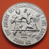 CUBA 1 PESO 1981 BOXEO XIV JUEGOS CENTROAMERICANOS KM.62 MONEDA DE NICKEL SC- Caribe coin