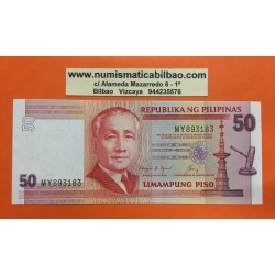 FILIPINAS 50 PISO 1987 a 1993 SERGIO OSMENA @SELLO MORADO 1949 - VER FIRMAS@ Pick 171B BILLETE SC Philippines UNC BANKNOTE