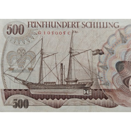 . @PVP NUEVO 300€@ AUSTRIA 500 SCHILLING 1997 VELERO y JOSEF RESSEL Pick 139 BILLETE MBC Österreich banknote