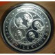 . 5 ONZAS x España 10000 PESETAS 1989 V CENTENARIO SERIE 1ª Cincuentin MONEDA DE PLATA ESTUCHE FNMT