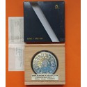 . 5 ONZAS x España 10000 PESETAS 1989 V CENTENARIO SERIE 1ª Cincuentin MONEDA DE PLATA ESTUCHE FNMT