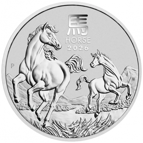 . @ENVÍO HOY@ AUSTRALIA 1 DOLAR 2026 AÑO DEL CABALLO Lunar Serie MONEDA DE PLATA Oz ONZA Perth Mint HORSE