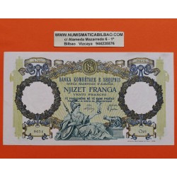 . ALBANIA ocupación de ITALIA 2ª Guerra Mundial 20 FRANGA 1939 AGUILA BICEFALA Pick 7 BILLETE SC WWII