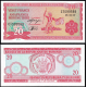 BURUNDI 20 FRANCOS 1997 ABORIGEN BAILANDO Pick 27.D BILLETE SC 20 Francs Amafaranga UNC BANKNOTE