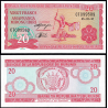BURUNDI 20 FRANCOS 1997 ABORIGEN BAILANDO Pick 27.D BILLETE SC 20 Francs Amafaranga UNC BANKNOTE