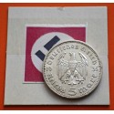 @PRECIOSA@ ALEMANIA 5 MARCOS 1935 A CANCILLER HINDENBURG y AGUILA NAZI KM.86 MONEDA DE PLATA III REICH Germany 5 Reichsmark