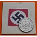 ALEMANIA 50 REICHSPFENNIG 1935 A AGUILA NAZI SIN ESVASTICA KM.87 MONEDA DE ALUMINIO MBC++ Germany III REICH WWII R/1