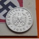 ALEMANIA 50 REICHSPFENNIG 1935 A AGUILA NAZI SIN ESVASTICA KM.87 MONEDA DE ALUMINIO MBC++ Germany III REICH WWII R/1