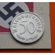 ALEMANIA 50 REICHSPFENNIG 1935 A AGUILA NAZI SIN ESVASTICA KM.87 MONEDA DE ALUMINIO MBC++ Germany III REICH WWII R/1
