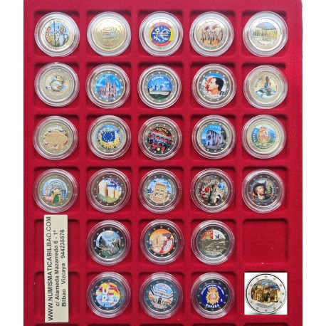 . 27 monedas @COLOR@ ESPAÑA 2 EUROS 2005 2007 2009 2010 2011 .... 2016 2017 2018 2019 2020 2021 2022 2023 2024 2025