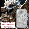 . 1 aaaaacoin @1ª MONEDA LINGOTE con CARLOS III@ AUSTRALIA 1 DOLAR 2024 DRAGON PLATA ONZA OZ CÁPSULA