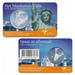HOLANDA 5 EUROS 2009 CIUDAD DE MANHATTAN HET VIJFJE SC @COINCARD@ The Netherlands