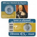 @COINCARD - PLATA@ HOLANDA 5 EUROS 2007 MICHIEL DE RUYTER MONEDA SC The Netherlands 0,37 ONZAS