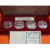 . 4 monedas @ESTUCHE y CERTIFICADO@ RUSIA 5 RUBLOS 1980 + 10 RUBLOS 1980 CCCP OLIMPIADA DE MOSCU PLATA PROOF Russia silver