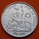 @PRECIOSA@ PERU 1 SOL 1872 Y.J. Ceca de Lima DAMA SENTADA KM.196.1 MONEDA DE PLATA República Peruana