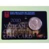 VATICANO 50 CENTIMOS 2010  PAPA BENEDICTO XVI COINCARD Nº1 MONEDA DE LATON SC