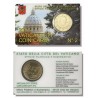 . VATICANO 50 CENTIMOS 2011 PAPA BENEDICTO XVI COINCARD Nº 2 LA PIETA MONEDA DE LATÓN SC
