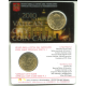 . VATICANO 50 CENTIMOS 2010 PAPA BENEDICTO XVI COINCARD Nº 1 MONEDA DE LATON SC