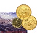 . VATICANO 50 CENTIMOS 2015 PAPA FRANCISCO COINCARD Nº 6 PLAZA DE SAN PEDRO MONEDA DE LATON SC Euro Coin Card