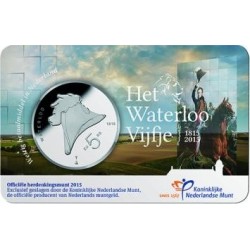 HOLANDA 5 EUROS 2015 NAPOLEON - BATALLA DE WATERLOO 1815 MONEDA DE PLATA/NICKEL SC The Netherlands