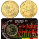 . @AGOTADA@ BELGICA 2,50 EUROS 2018 SELECCION DE FUTBOL LOS DIABLOS ROJOS MUNDIAL DE RUSIA Latón SC COINCARD