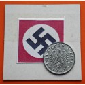 ALEMANIA 10 REICHSPFENNIG 1941 A AGUILA SOBRE ESVASTICA NAZI KM.101 MONEDA DE ZINC EBC- Germany III Reich WWII R/1