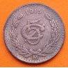 @ESCASA@ MEXICO 5 CENTAVOS 1915 VALOR KM.422 MONEDA DE COBRE MBC Estados Unidos Mexicanos
