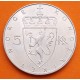 NORUEGA 5 KRONER 1975 SISTEMA MONETARIO 100º ANIVERSARIO KM.421 MONEDA DE NICKEL EBC Norway Norge