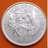 ISLA DE MAN 1 CORONA 1996 GRAMÓFONO - INVENTOS MUNDO MODERNO KM.559 MONEDA DE NICKEL SC- 1 Crown