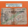 ESPAÑA 10 PESETAS 1936 BANCO DE ESPAÑA GIJON ASTURIAS Sin Serie 074793 BILLETE TIPO TALON @RARO@ GUERRA CIVIL