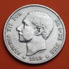 ESPAÑA Rey ALFONSO XII 1 PESETA 1882 * 1- / 82 Tipo PATILLAS MSM KM.686 MONEDA DE PLATA Spain silver R/3