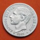 ESPAÑA Rey ALFONSO XII 50 CENTIMOS 1881 * 8/1 MSM REY y ESCUDO KM.685 MONEDA DE PLATA MBC+ R/1
