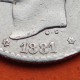 ESPAÑA Rey ALFONSO XII 50 CENTIMOS 1881 * 8/1 MSM REY y ESCUDO KM.685 MONEDA DE PLATA MBC+ R/1