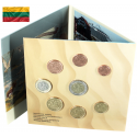 . LITUANIA CARTERA OFICIAL EUROS 2023 SC 1+2+5+10+20+50 Centimos 1 EURO 2 EUROS 2023 EUROSET KMS Lietuva TIRADA 7000