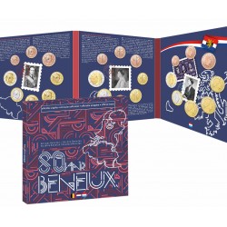 . @AGOTADA@ BENELUX CARTERA OFICIAL EUROS 2024 SC 1 Cts. a 1€ + 2 EUROS 2024 SET LUXEMBURGO + BELGICA + HOLANDA 5000 uds