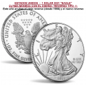. @ULTIMO AÑO DE EMISION - Diseño 1@ ESTADOS UNIDOS 1 DOLAR 2021 EAGLE LIBERTY MONEDA DE PLATA SC 1 ONZA 2021