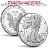 . @ULTIMO AÑO DE EMISION - Diseño 1@ ESTADOS UNIDOS 1 DOLAR 2021 EAGLE LIBERTY MONEDA DE PLATA SC 1 ONZA 2021